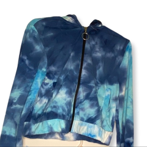 Blue Tie Dye Jacket & Short Set - Picture 2 of 3